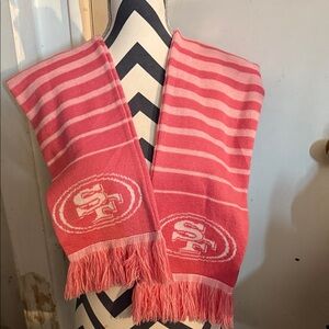 SF Pink Striped Scarf